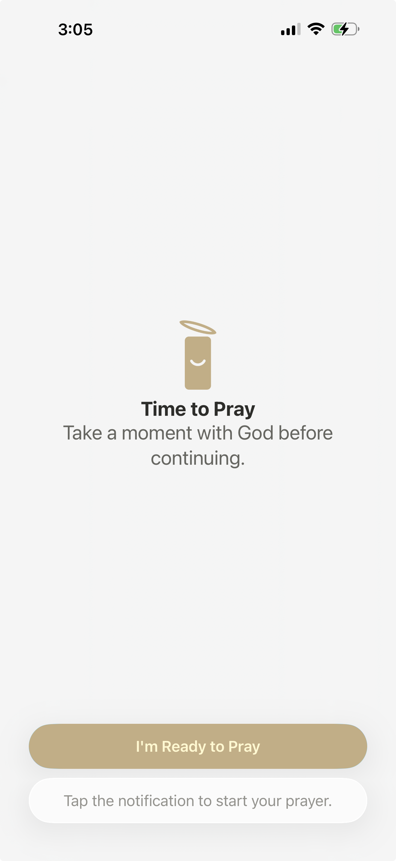 BlessUp prayer shield - Time to Pray screen